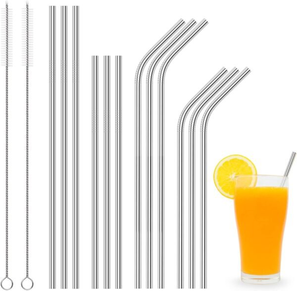 Metal Straws Reusable Straws Dishwasher Safe Stainless Steel Straws For 20 oz And 30 oz Tumbler