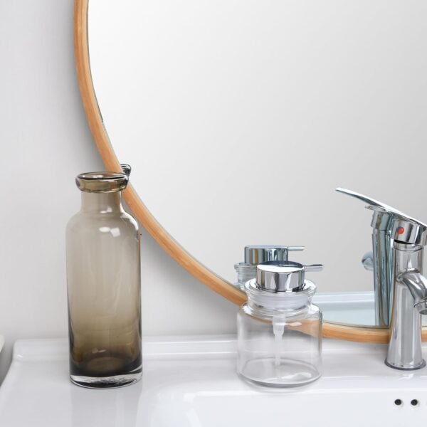 Glass Soap Dispenser for Kitchen, Rustproof Pump, Refillable Liquid Dispenser, Elegant Bathroom or Kitchen Countertop Organizer, Clear - Image 2