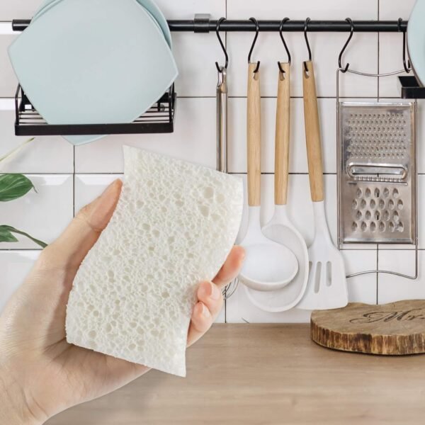 10PCS Natural Sponges for Dishes - Biodegradable Sponges Kitchen Eco Friendly Dish Sponge Non-Scratch Sponges for Cleaning Kitchen - Image 5