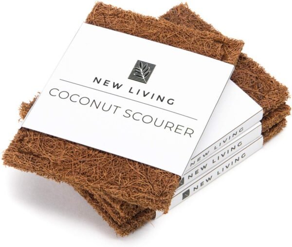 Coconut Scourer x 8 | Dish Scrubbers | Natural Latex Rubber Protection | Eco Friendly | Biodegradable | Natural Product | Non Scratch - Image 3