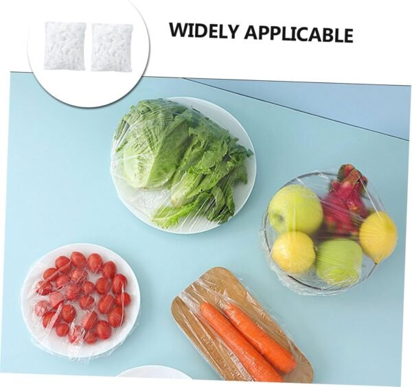 200pcs Disposable Outdoor Bowl Covers Elastic Dish Covers Picnic Food Covers Outdoor Food Covers Kitchen Supplies Food Net Reusable Food Storage Covers Plastic - Image 5