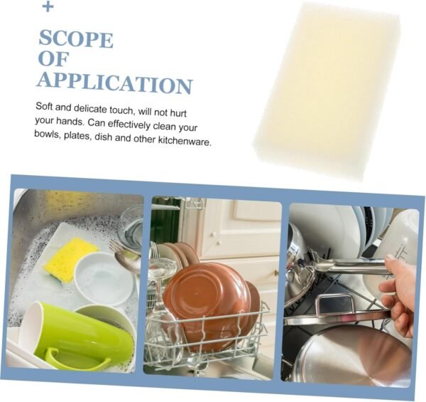 Didiseaon 12pcs Sponge Brush Sink Bowl Washing Tools Natural Loofah Sponge Imitation Loofah Dish Towels Natural Dish Scrubbers Natural Kitchen Sponge Cleaning Rags Sponge Scrubbers Beige - Image 8