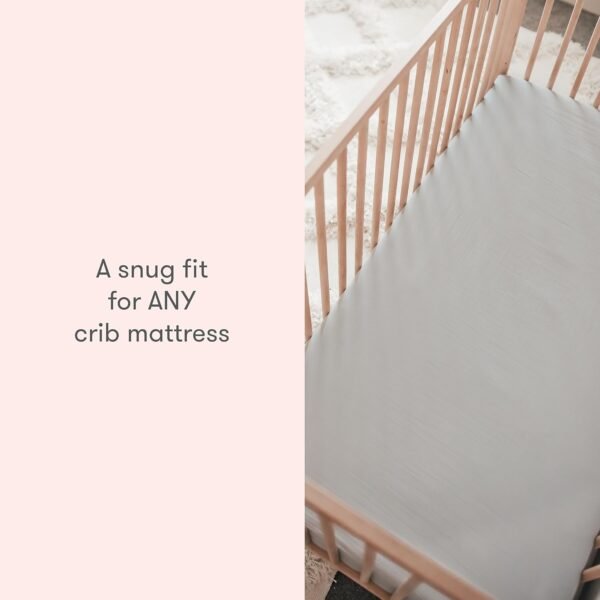 Newton Baby Organic Fitted Crib Sheets (2-Pack) - 100% Breathable and Ultra-Soft, 100% Organic Muslin Cotton, Fits All Standard Cribs, White… - Image 6