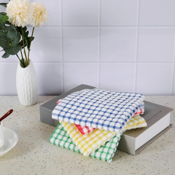Oeleky Dish Cloths for Kitchen Washing Dishes, Super Absorbent Dish Rags, Cotton Kitchen Dish Towels Pack of 8, 12x12 Inches - Image 8