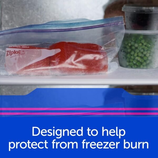 Ziploc 2 Gallon Food Storage Freezer Bags, Grip 'n Seal Technology for Easier Grip, Open, and Close, 30 Bags Total - Image 6