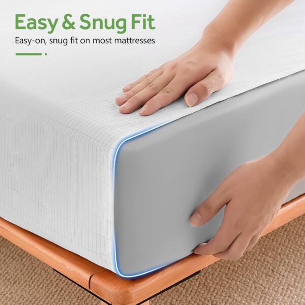Grounding Sheets for All Mattress Sizes, BOVEREY Grounding Mat for Bed 10% Silver Fiber+90% Organic Cotton Grounding Sheets Sleeping Connect Earth Grounded Mat, with Cord & Tester 104.3"x23.6" (White) - Image 6