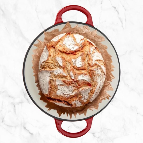Enameled Cast Iron Dutch Oven Casserole with Lid, 5.5 Quart, Oven Safe up to 500°F - Heavy-Duty, Versatile Cookware for Marinating, Cooking, Baking, Refrigerating, and Serving - Image 7