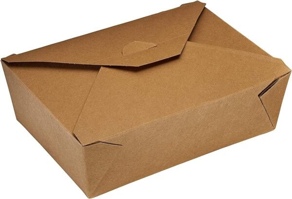 Take Out Food Containers 45 oz Kraft Brown Paper Take Out Boxes Microwaveable Leak Grease Resistant Containers - To Go Containers Restaurant, Catering, Food Truck - Recyclable Lunch Box #8 (50) - Image 2