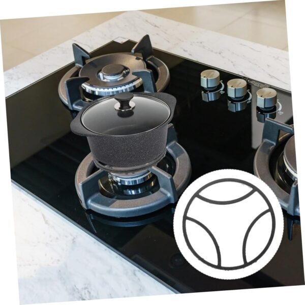 MAGICLULU 2pcs -slip Bracket Casserole Gas Camping Stove Wok Pan Camping Gas Stove Foil Gas Stove Pot Ring Pans Organizer Induction Cookware Wok Burner Tank Electric Racks Jet Iron Black - Image 9