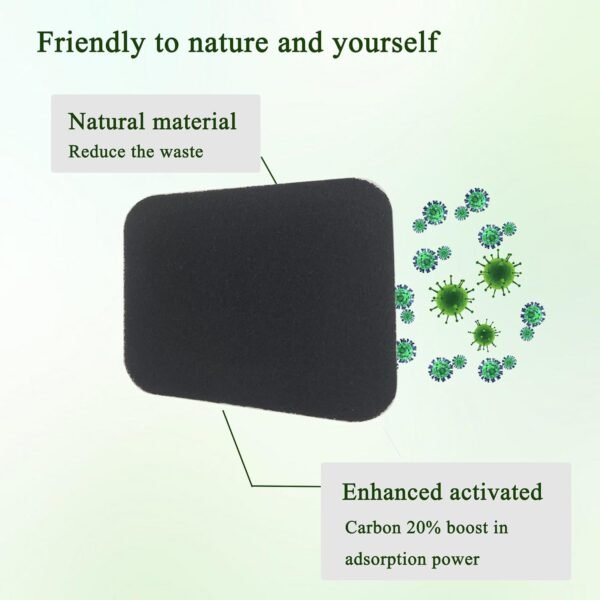 Compost Bin Odor Filters Replacement Oval Activated Carbon Filters for Bamboozle Compost Bin, Indoor Countertop Composter, Compatible with Bamboozle Indoor Kitchen Trash Can (6 Pack) - Image 3