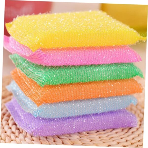 20pcs Kitchen Dish Sponge Dish Scrubber Pads Dish Scrubbers for Dishes Natural Dish Sponge Plate Sponge Scrub Pads for Dishes Bathroom Cleaning Sponge Kitchen Scrub Erasers Nylon - Image 8