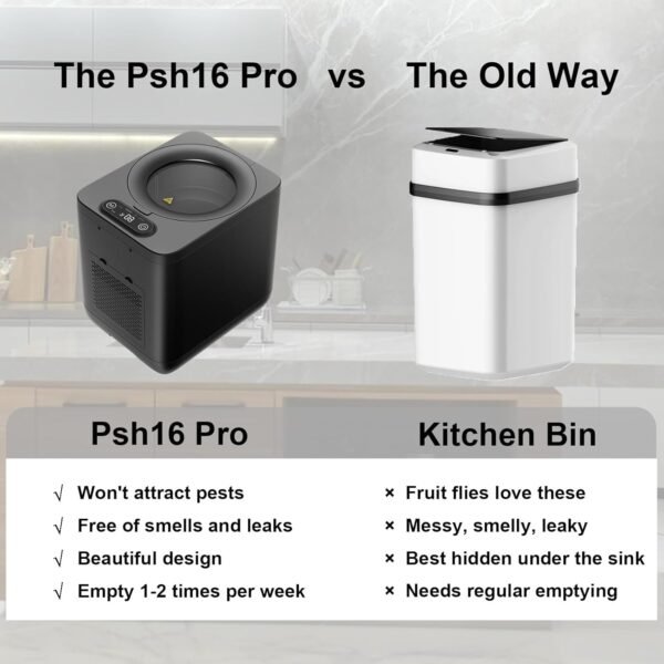 Composter | 3.8L Electric Compost Bin for Kitchen | Upgraded New Generation Blades Auto Food Cycle Compost Machine | Turn Food Waste and Scraps into Dry Compost Fertilizer for Plants - Image 4