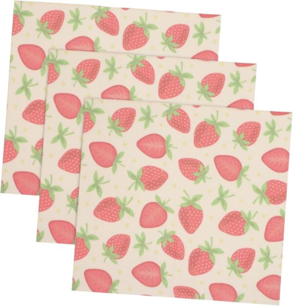 Alipis Food Wrapping Wax Paper 3pcs Beeswax Packing Paper Strawberry Food Paper Food Wrappers