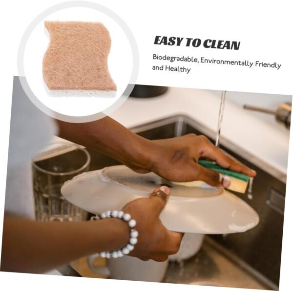 TIDTALEO 9pcs Kitchen Dish Sponge Wok Sponge Dishwashing Scrubber Natural Dish Sponge Dish Scrub Sponges Dishwashing Sponges Natural Kitchen Sponges Kitchen Cleaning Sponges Work on Sisal - Image 4
