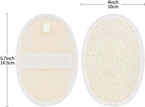 Loofah Sponge Shower Natural Loofah Exfoliating Body Scrubber for Women and Men, Eco-Friendly and Biodegradable Shower Luffa Sponge for Face and Body, Beige - Image 6