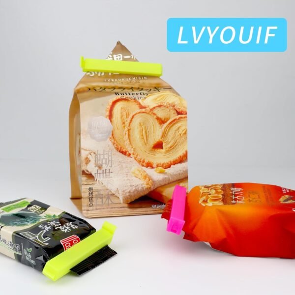 34 Packs Plastic Chip Clips Resealable Chip Clips for Food Bags Sealing Clips for Food Storage Snack Bags Plastic Bag Sealing Clips 4 Sizes Bright Colors 2.4"/3.2"/4.3"/5.5" - Image 4