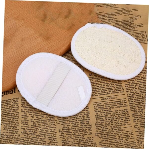 CANIGHT 4 Pcs Bath Towel Natural Loofah Pads Bath Loofahs Sponge Natural Loofah Sponge Loofah Body Scrubbers Face Scrubbers Loofah Dish Sponge Natural Sponge Loofah Sponge Pads Beige - Image 7