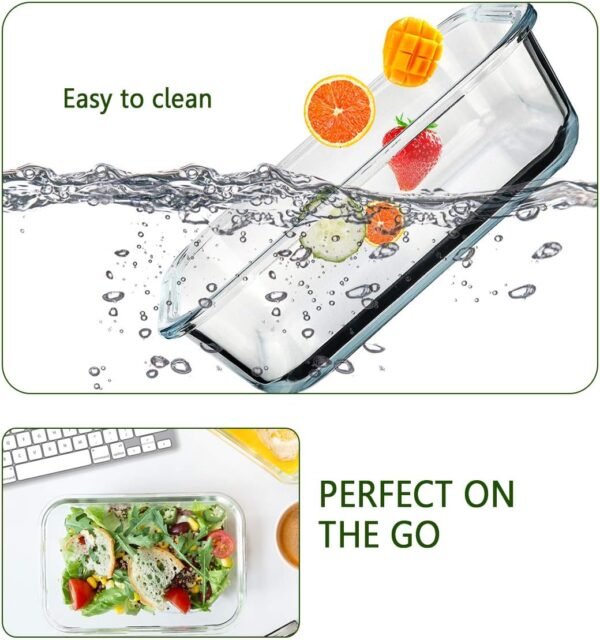 M MCIRCO [8-Pack,29 oz] Glass Meal Prep Containers,Glass Food Storage Containers,Airtight Glass lunch Containers with Lids - Microwave, Oven, Freezer and Dishwasher - Image 5