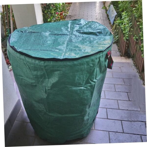 Leaf Bag Lid Garbage Bags Compost Bin Kitchen Bucket Garden Waste Bag Wheels Plants Liners Hard Bottom Collapsible Garden Waste Bag Glad Garbage Bag Rubbish Bags Sweepers Green Pp - Image 8