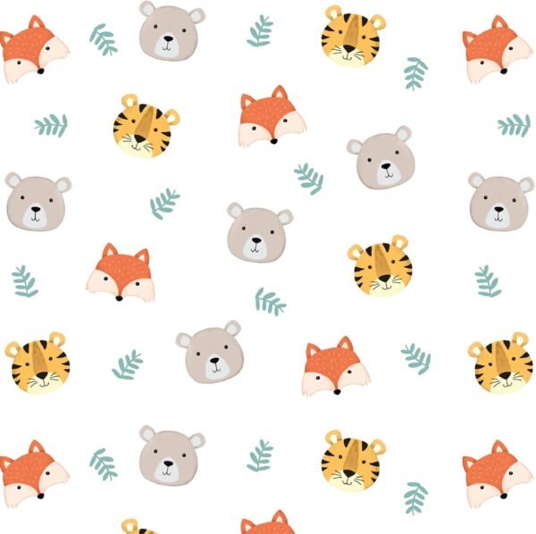 Kids Organic 100% Viscose Derived from Bamboo Sheet Set | Twin or Full Size Fitted Bed Sheets | Oeko-Tex Certified | Cute Toddler Bedding for Girls & Boys Tiger Bear Fox Full - Image 3