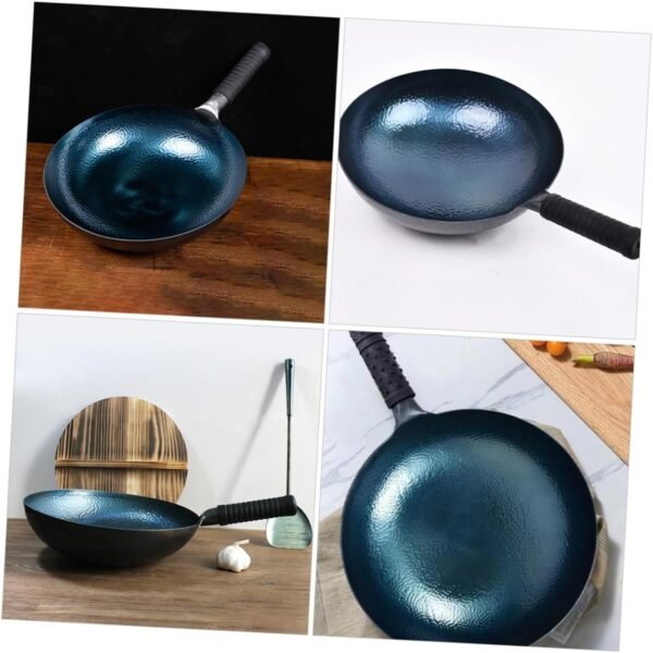 BESTOYARD Induction Stove Wok Frying Griddle Portable Cooker Basket Pot Rice Cooker Steel Wok Deep Wok Kitchen Hob Double Pan Stir Skillet Saute Splatter Cookware Barrymore Appliances Iron - Image 4