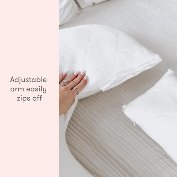 Newton Baby New and Improved Premium Pregnancy Maternity Pillow with Cotton Surface, 50% More Memory Foam and Fiber Clusters for Complete Support, U-Shaped with Removable Washable Cover - Image 5