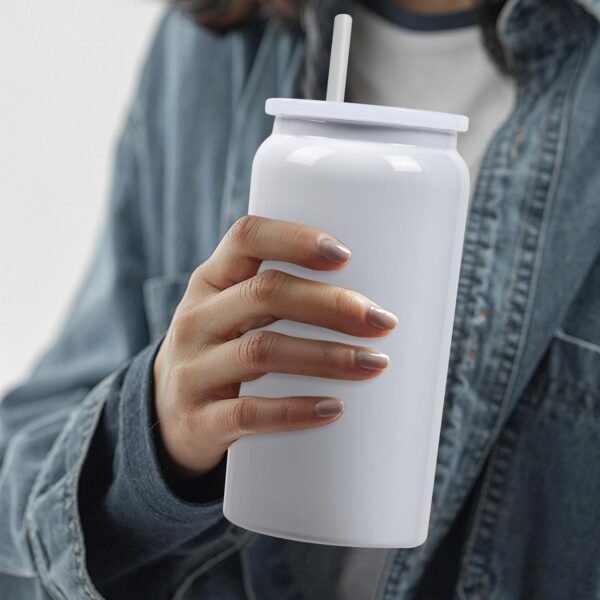 12 Pack 16 oz Sublimation Tumblers Blanks with Cup lid and straw,Stainless Steel double wall insulated Cups Blank, for Craft DIY…(white) - Image 7
