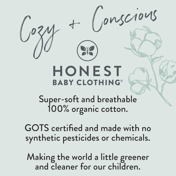 HonestBaby Fitted Crib Sheet, Girls, Boys & Unisex 100% Organic Cotton Crib Sheets for Standard Crib and Toddler Mattresses 28x52, Jumbo Twinkle Star Navy, One Size - Image 4