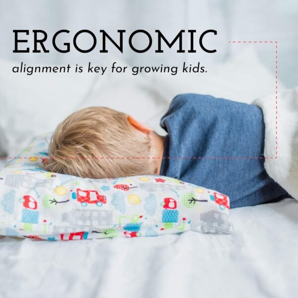 Youth Pillow - 16 X 22 - Soft & Hypoallergenic - Better Sleep for Kids - Perfect Size - Backed by Our Love The Fluff Guarantee (1 Pack) - Image 4