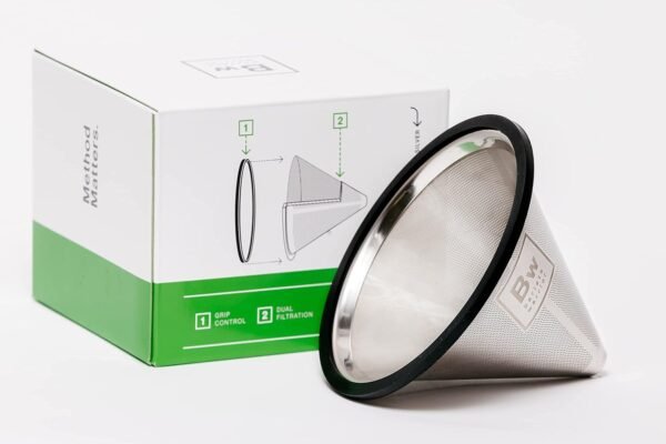 Barista Warrior Compatible for Chemex & Hario V60 Pour Over Coffee Filters - Reusable Stainless Steel - Best Coffee Maker and Bar Accessories (Silver) - Image 2
