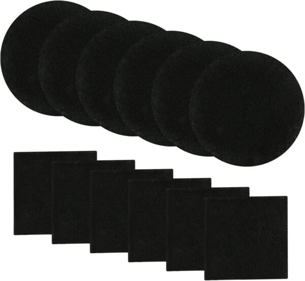 Resinta 12 Pack Compost Bin Filters Kitchen Compost Filters Refill Replacement Filters, Replacement Set of Round and Square