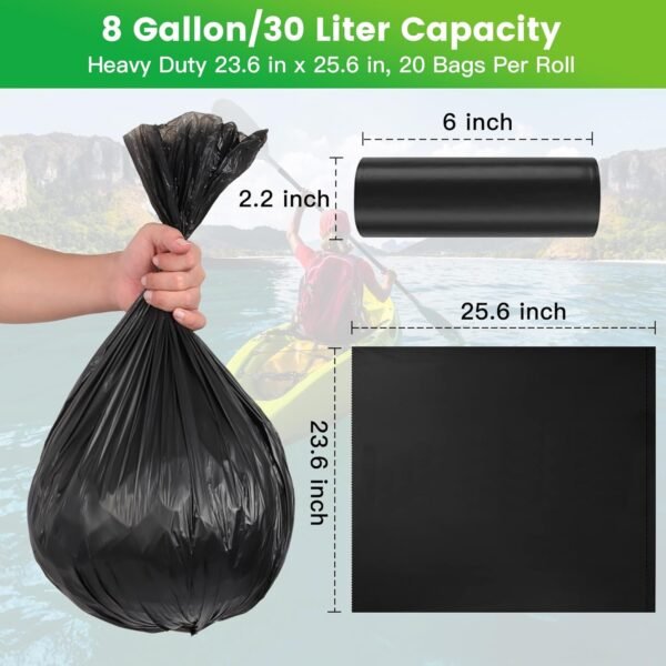 Portable Toilet Bags 100 Count 8 gallon Trash Bags 30 Liter Biodegradable Garbage Bags Portable Toilet Replacement Bags Compostable Toilet Bags for Camping, Car Travel, Long Road Trips - Image 4