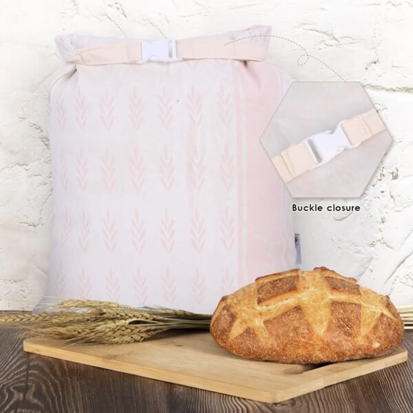 Reusable Bread Bags for Homemade Bread, 2 Pack Cotton Beeswax Bags for Sourdough Bread, XL Bread Storage Bag - Image 4
