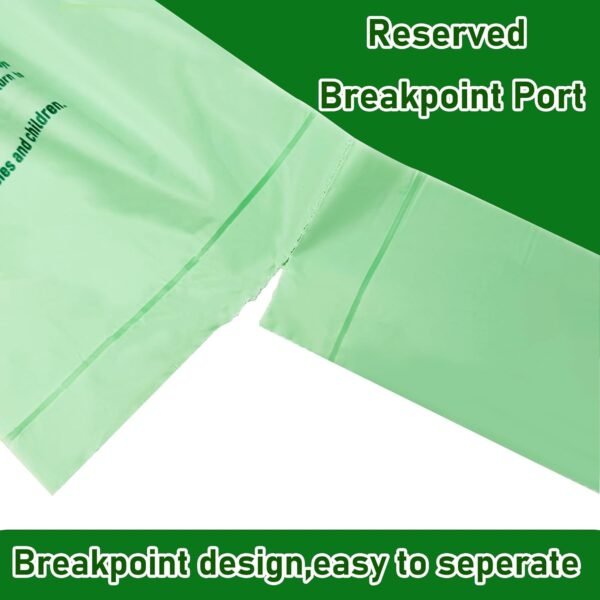 Compostable Bags 1.6 Gallon Handle Tie Food Scrap Bags, 50 Count, 6 Liter, BPI & OK Compost HOME Certified - Image 6