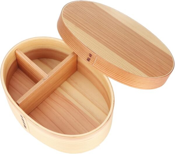 Bento Box Adult for Food Container, 1layer Bento Lunch Box Wood Wooden Sushi Tableware Women Men Lunch Container with Chopstick Kitchen Utensils Set for Home Office Picnic Outdoor - Image 8