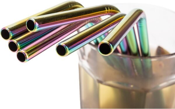 Stainless Steel Straws Iridescence Colors, Fits 30 oz Tumbler, Extra Long Reusable Ecofriendly - Image 6