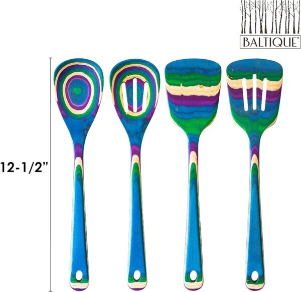 Baltique Mumbai Collection 4 Piece Cooking Utensil Set, Safe for Nonstick - Image 5