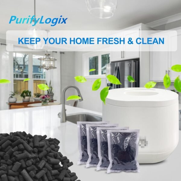 4 Pack Odor Absorbing Carbon Filter Refills for Smart Waste Kitchen Composter, 12-Month Supplement, Replacement Activated Charcoal Filters Compatible with Electric Countertop Compost Bin - Image 5