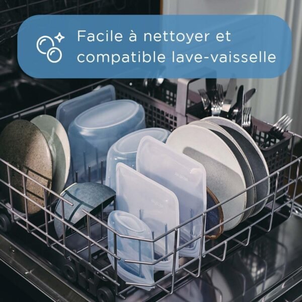 Stasher Platinum Silicone Food Grade Reusable Storage Bag, Clear (Sandwich) | Reduce Single-Use Plastic | Cook, Store, Sous Vide, or Freeze | Leakproof, Dishwasher-Safe, Eco-friendly | 28 Oz - Image 4