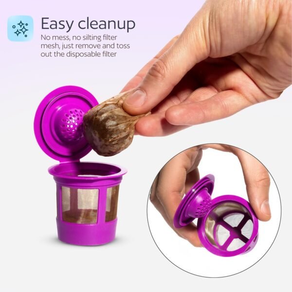 100 Disposable Paper Filters for Keurig Reusable K Cups Filters and Other Single Serve Refillable K cups(Fits All Brands) - Image 4