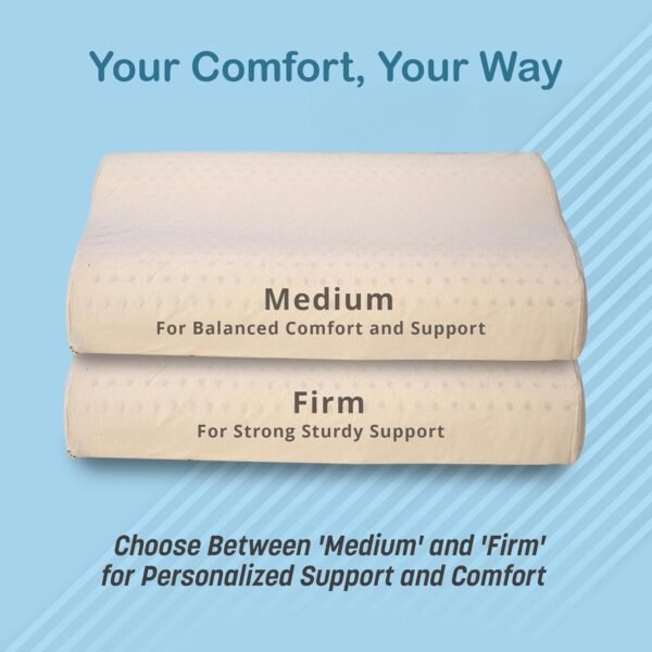 Turmerry Green Natural Organic Latex Contour Pillow - Standard Pillow- Firm Density - Neck Pain Relief, Pillow for Neck and Shoulder Pain, Neck Pain Pillow, Side Sleeper Pillow, Cervical Pillow - Image 5