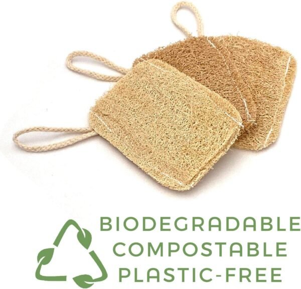 Scrufah, Eco-Friendly Natural Kitchen Dish Sponge. Zero Waste Kitchen. Compostable, Biodegradable & Plastic Free Cleaning Tool (3pc) - Image 4