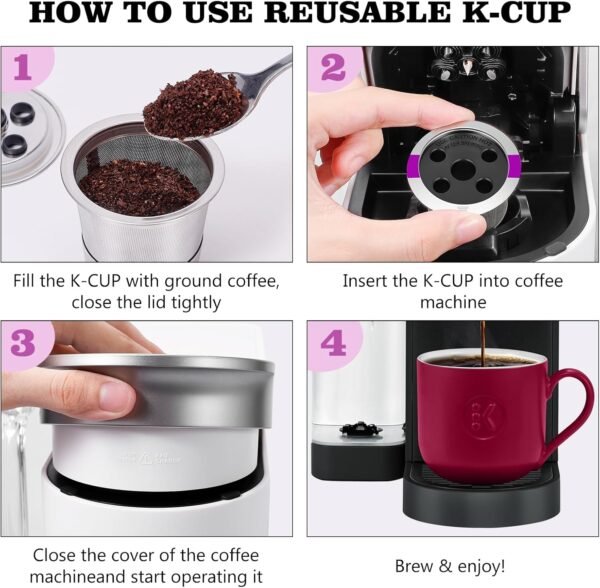 Reusable K Cups with Multistream Technology for Keurig K Supreme, K Supreme Plus and K Slim, Refillable Coffee Filters (2packs) - Image 5