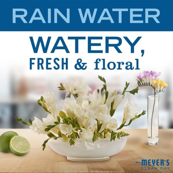 MRS. MEYER'S CLEAN DAY Foaming Hand Soap Dispenser & Concentrate Starter Kit,1 Glass Dispenser (10 Fl. Oz.) & 2 Concentrated Refills (2 Fl.Oz. each),Rain Water, Makes 20 Fl. Oz. of Foaming Soap Total - Image 10