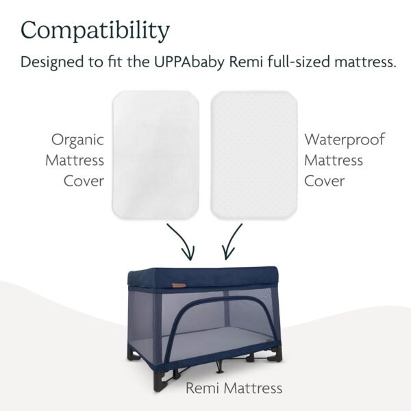 UPPAbaby Mattress Cover for Remi Playard/Soft and Breathable/Machine Washable/Organic Cotton - Image 4