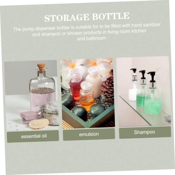 Glass Bottle Lotion Pump Bottle Hand Soap Container Lotion Travel Container Body Wash Dispenser Travel Cosmetic Containers Shower Gel Dispenser Shampoo Lotion Dispensers Green - Image 7