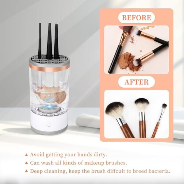 Multi-Functional Electric Makeup Brush Cleaner - Automatic, Energy Saving Makeup Brush Cleaner: Convenient and efficient Makeup Brush Cleaning Solution - Image 3