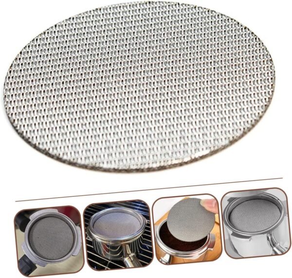 OSALADI 2pcs Espresso Filter Mesh Reusable Coffee Filters Espresso Coffee Filter Screen Coffee Tea Espresso Machines Silver Stainless Steel - Image 2