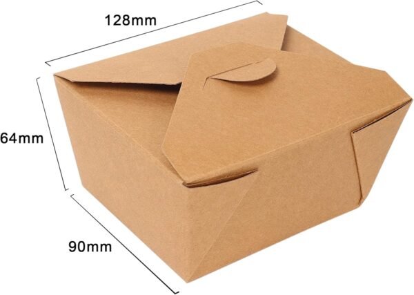 Eco-Friendly Take Out Food Containers - 30 oz Kraft Brown Take Out Boxes (50 Pack) Leak and Grease Resistant for Restaurant, Catering and Party - Image 5