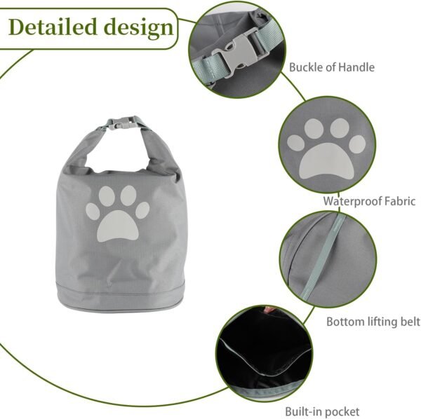 Travel Dog Food Container 10Lbs,Dog Food Travel Bag,Waterproof Dog Food Bag,Reusable Dog Travel Kibble Container,Roll Top Pet Food Bag,Dog Camping Essentials - Image 2